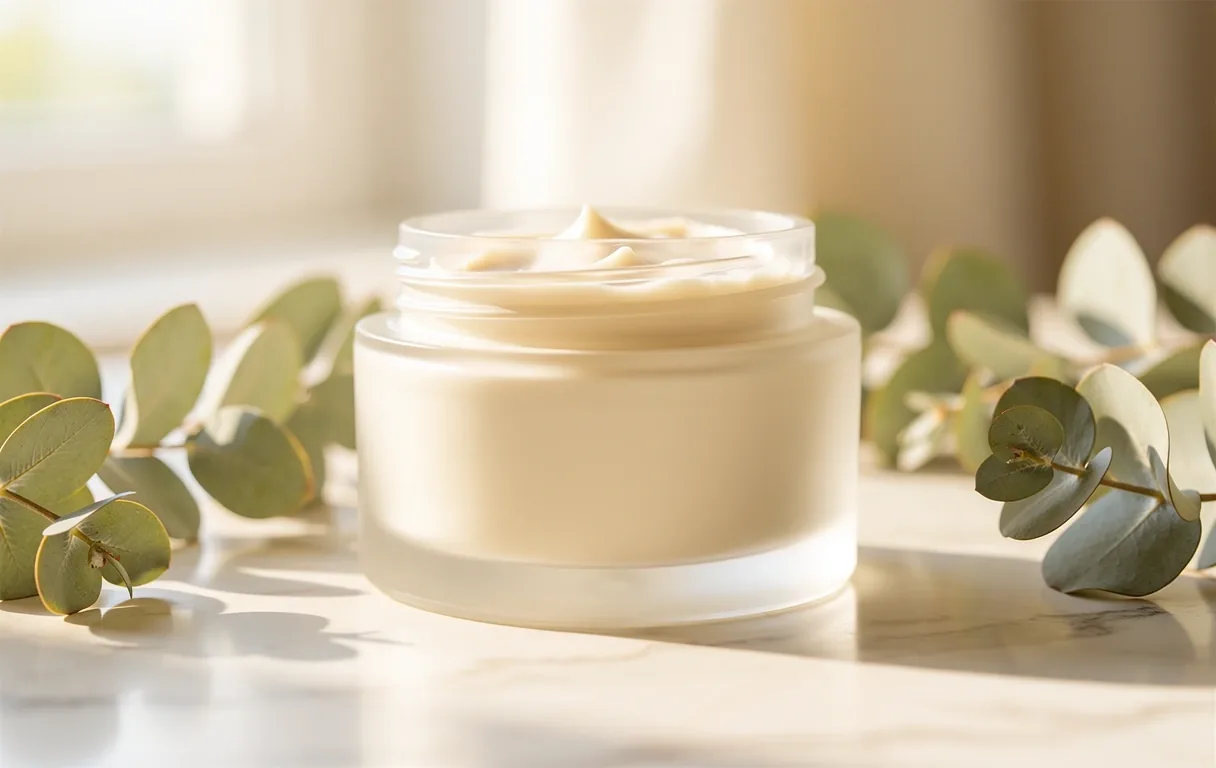 Cream with collagen and hyaluronic acid